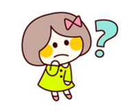 Little cute girl sticker #3084505