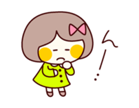 Little cute girl sticker #3084506