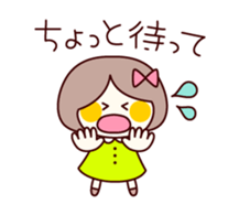 Little cute girl sticker #3084509