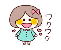 Little cute girl sticker #3084512