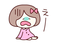 Little cute girl sticker #3084515