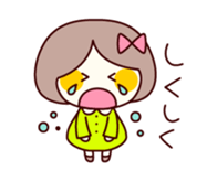 Little cute girl sticker #3084516