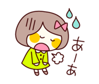 Little cute girl sticker #3084517