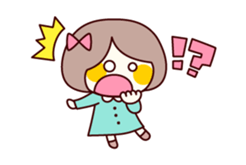 Little cute girl sticker #3084519