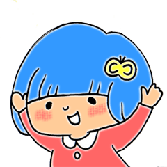 Girl of blue hair