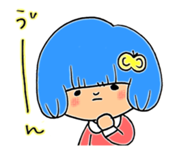 Girl of blue hair sticker #3085166