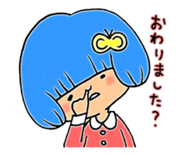 Girl of blue hair sticker #3085168