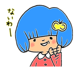Girl of blue hair sticker #3085169