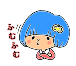 Girl of blue hair sticker #3085187