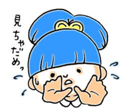 Girl of blue hair sticker #3085200