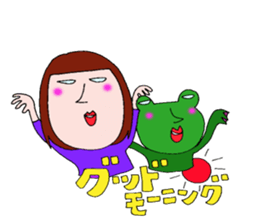 me and the frog.the third. sticker #3085324