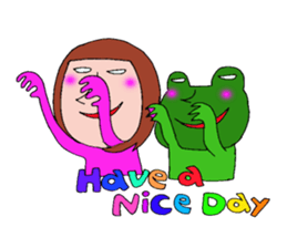 me and the frog.the third. sticker #3085327