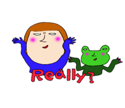 me and the frog.the third. sticker #3085328