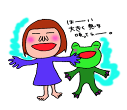 me and the frog.the third. sticker #3085337