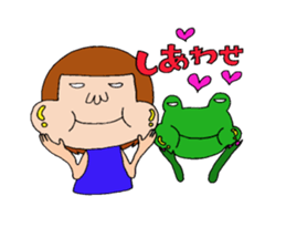 me and the frog.the third. sticker #3085343