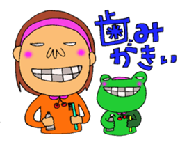 me and the frog.the third. sticker #3085344