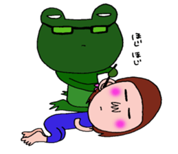 me and the frog.the third. sticker #3085351