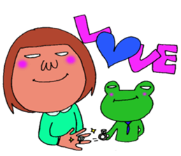 me and the frog.the third. sticker #3085353
