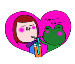 me and the frog.the third. sticker #3085355