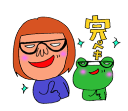 me and the frog.the third. sticker #3085357