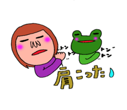 me and the frog.the third. sticker #3085358