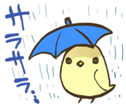 Yellow Java sparrow to tell the weather sticker #3086088