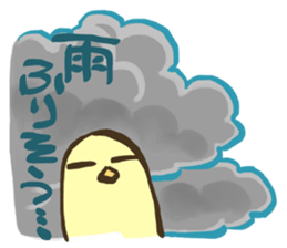 Yellow Java sparrow to tell the weather sticker #3086093