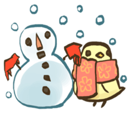 Yellow Java sparrow to tell the weather sticker #3086102