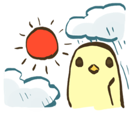 Yellow Java sparrow to tell the weather sticker #3086119