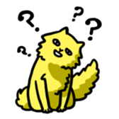 yellow cat sticker sticker #3088058