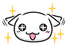 White cat stickers (no words) sticker #3088164