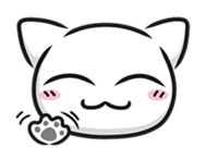 White cat stickers (no words) sticker #3088167