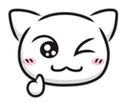 White cat stickers (no words) sticker #3088168