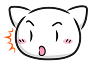 White cat stickers (no words) sticker #3088169