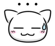 White cat stickers (no words) sticker #3088170