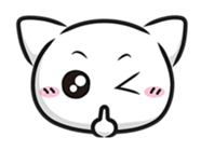 White cat stickers (no words) sticker #3088171