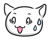 White cat stickers (no words) sticker #3088174