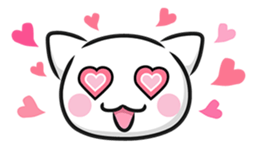 White cat stickers (no words) sticker #3088177