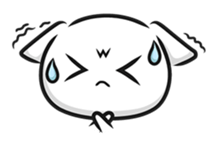 White cat stickers (no words) sticker #3088178