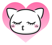 White cat stickers (no words) sticker #3088181