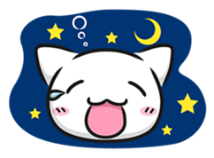 White cat stickers (no words) sticker #3088183