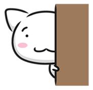 White cat stickers (no words) sticker #3088187