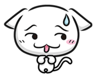 White cat stickers (no words) sticker #3088189