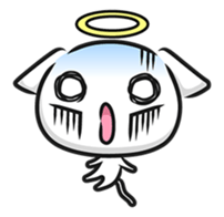 White cat stickers (no words) sticker #3088195