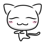 White cat stickers (no words) sticker #3088197