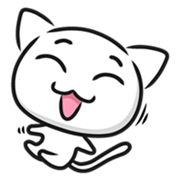 White cat stickers (no words) sticker #3088198