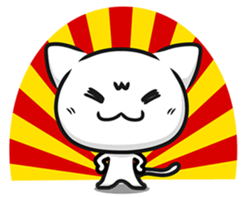 White cat stickers (no words) sticker #3088199