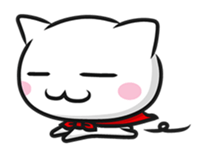 White cat stickers (no words) sticker #3088200