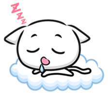 White cat stickers (no words) sticker #3088201