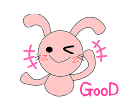 Circle rabbit sticker #3088886